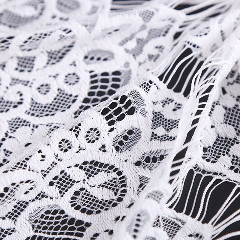 Lace Fabric Eyelash Cutwork Nylon for Apparel Wholesale Supplier 4